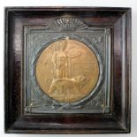 Death Plaque in very attractive wooden frame, named to William White