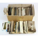 Box of mixed older postcards inc topo and subject cards. (Qty)