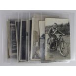 Speedway postcard sized photographs of West Ham from c1940/50's (2) Team line ups and (8) individual