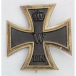 Imperial German WW1 Iron Cross 1st class pin back, L/13 maker marked