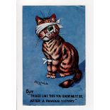 Louis Wain cats postcard - Tuck: But things like this you know must be, after a famous victory (