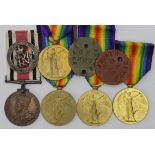 WW1 Victory Medal x4, Turner Norfolk Regt, Carter Suffolk Regt, Watson Essex Regt, Dawson Norfolk