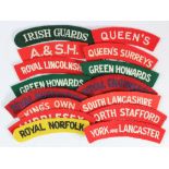 Embroidered British Army Cloth Shoulder Titles (15 items)