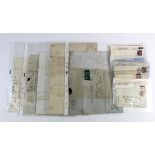 GB Postal History: A small cachet of pre stamp postal history going back to 1810 - 1839 plus 2d Blue