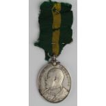 Territorial Force Efficiency Medal EDVII to 124 Pte H Marsh 5/Suffolk Regt