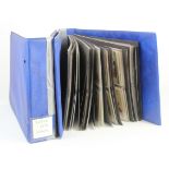 Blue binders x2 of Large sized Cigarette Card sets in sleeves, one Players, the other Wills, noted