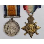 1915 Star and BWM to 1229 Pte W Burrell Durham L.I. (2)
