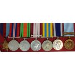 Group - 1939-45 Star, Defence & War Medals, Naval General Service Medal GVI with Palestine 1945-48