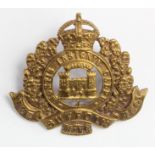Suffolk Regiment officers cap badge 1st VB, KC, 2 Tower, brass