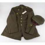US Army WW2 1944 dated Sgt tunic complete with hat.
