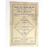 Ipswich Town v Southend United 18th April 1949 League 3 South