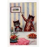 Louis Wain cats postcard - Faulkner: Here’s a health to them that’s awa’