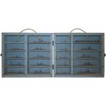 United States Naval Miniature Models of the Japanese Navy, in original wooden carry case, 20