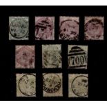 GB 1883-84 lilacs and greens set, SG.187-96, sound used (10 stamps)