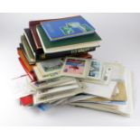 GB - box full of various material in need of sorting, albums / stockbooks, used modern, selection of