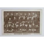 Football Wolverhampton Wanderers FC c1922/23 team postcard by Shakespeare Press, Hinckley Street B'