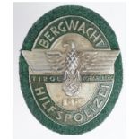 German WW2 police Bergwacht Hilfspolizei rally badge.