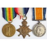 1915 Star Trio to 17393 Pte H G Chambers S.Wales.Bord. (3)