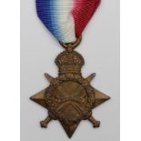 1915 Star to 13012 Pte J Stockdale York R. Wounded In Action 15th July 1917 with the 8th Bn in