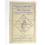 Ipswich Town v Norwich City 16th October 1948 League 3 South