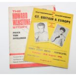 Boxing interest - Howard Winstone Story, signed to cover 'Best Wishes Howard Winstone'. Plus