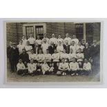 Football Fulham FC team postcard 1907/8, RP