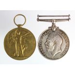BWM & Victory Medal to 115719 Gnr D Horsfall RA. (2)
