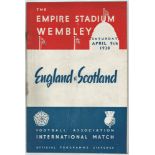 England v Scotland 9th April 1938 at Wembley