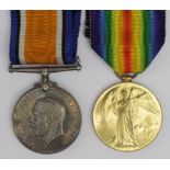 BWM & Victory Medal to 90179 Pte H G Hayes MGC. Entitled to a Silver War Badge. (2)