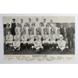 Football Blackburn Rovers FC c1909/10 team postcard by R Scott & Co, Manchester