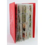 Modern red binder containing complete sets, issues from Players Old Naval Prints, Churchman East