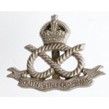 Badge South Staffordshire Regiment WW2 plastic economy hat badge complete with fixing lugs.
