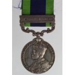 India General Service Medal GV with Waziristan 1921-24 clasp named (3094 Sep Gulistan 4-1 Punjab