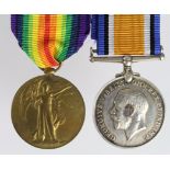 BWM and Victory Medals to 200754 Private F. Pritchard, Royal Berkshire Regiment 4th Battalion