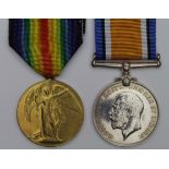 BWM & Victory Medal to 7-1145 Cpl H E Faller Durham L.I. Killed In Action 24/5/1915 with "A" Coy.