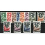 Bechuanaland 1932 set GV to 10/-. Halfpenny, 1/- and 3/- possibly lmm, rest appear UM. Some with