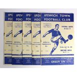 Ipswich Town home games v Cardiff 22/3/1958, v Swansea 5 Oct 1957, v Doncaster 14/12/1957, v