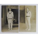 Tennis RP postcards of R. Lacoste standing under The All England Lawn Tennis Members Only
