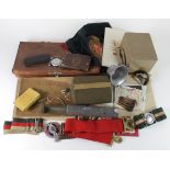 Various Militaria housed in a yellow banana box, much material (Qty) Buyer must collect