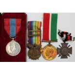 Mercantile Marine Medal to Robert McKenzie. Imperial Service Medal QE2 to Arthur Bentley. German WW1