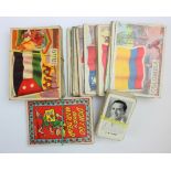 Trade Cards, A & B C Gum, Thomson, (128) inc Flags of the World, Cricketers, Funny Greetings,