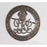 WW1 New Zealand silver wound badge No. NZ15379