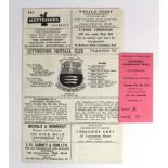 Leytonstone FC v Tottenham 8th December 1964 Inaugural Floodlight Game, programme and ticket. (2)