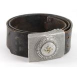 German WW2 police belt and buckle with NSDAP Party pennant.