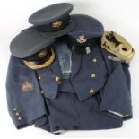 RAF Group Captains service dress peaked cap, KC, made by Burberrys. RAF Officers peaked cap KC, made