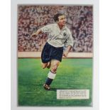 Football Alf Ramsey large colour plate taken from Football Monthly of Ramsey playing for