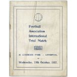 Football Association International Trial Match at Goodison Park, Liverpool. 13th Oct 1937. Probables