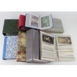 Large box of postcards in various old and modern albums, much material inc early Greetings Cards,