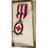 Red Cross Nursing medals to Miss Betty Higson, with box of issue and original paperwork. (2 items)