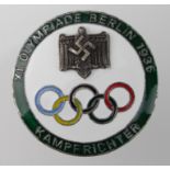 German 1936 Olympic Games badge.